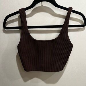 Aritzia- Babaton Sculpt Knit Squareneck Cropped Tank